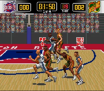 NBA Jikkyou Basket - Winning Dunk (Japan) screen shot game playing